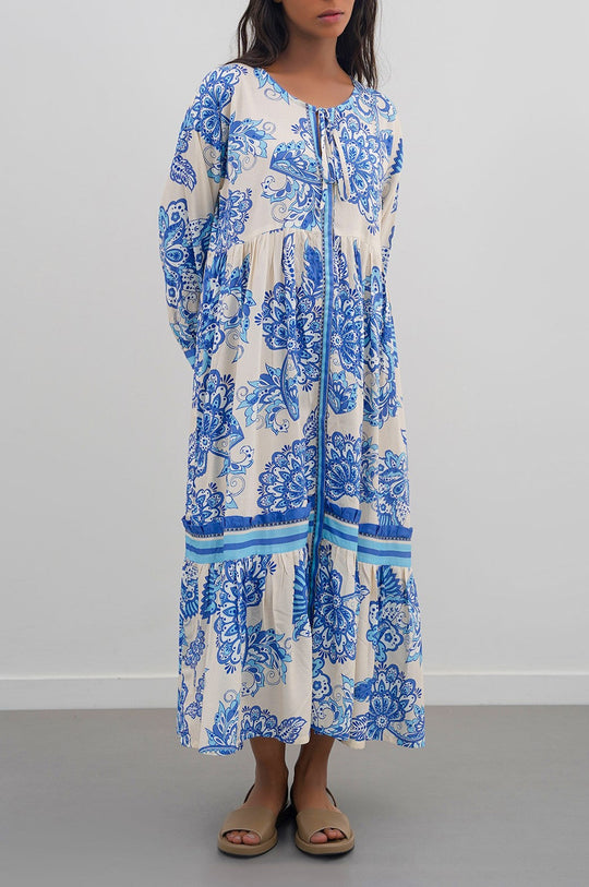 OFF WHITE PORCELAIN LONG DRESS