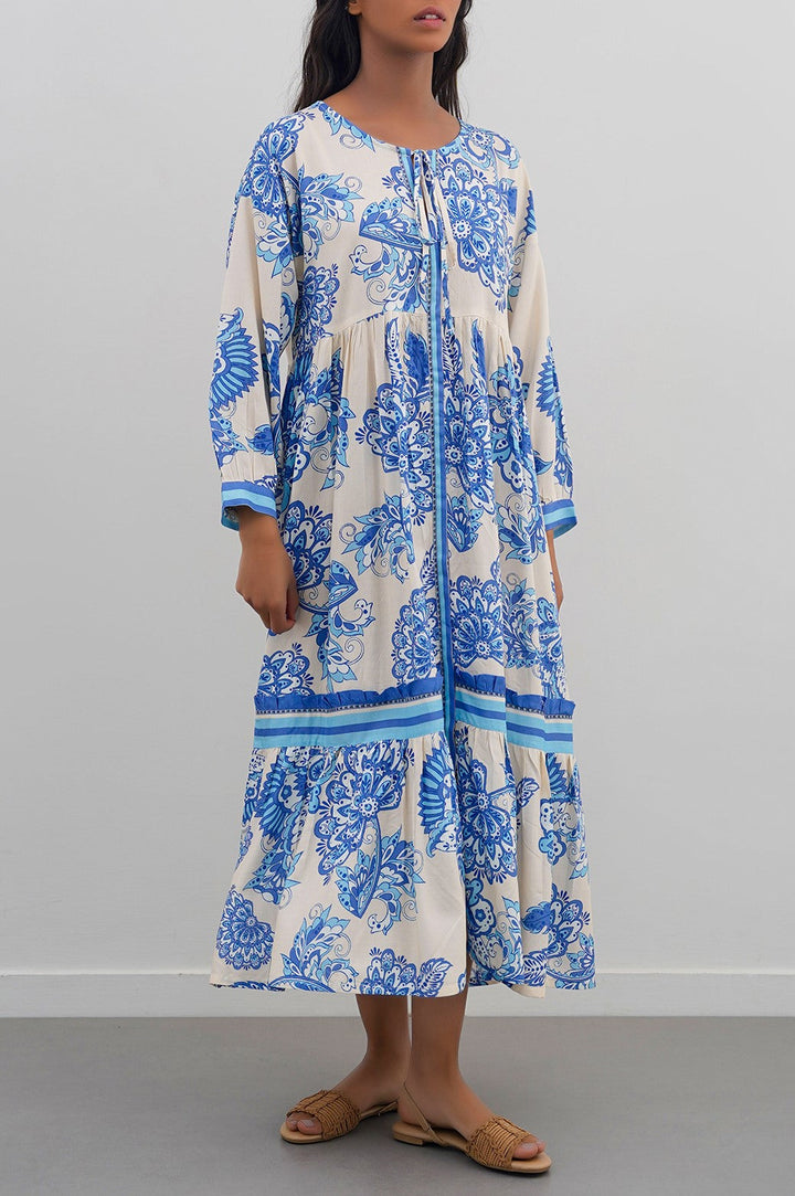 OFF WHITE PORCELAIN LONG DRESS