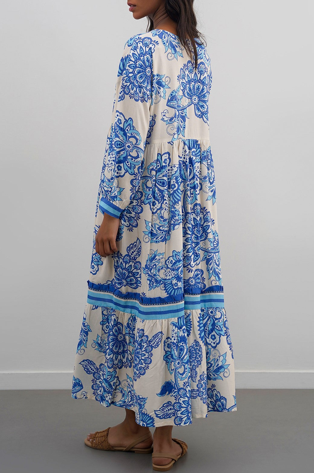 OFF WHITE PORCELAIN LONG DRESS
