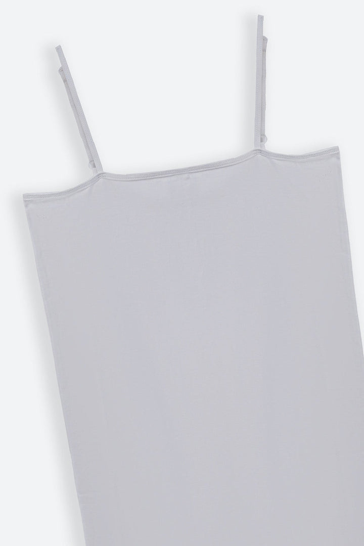 WHITE ESSENTIAL LONG CAMISOLE