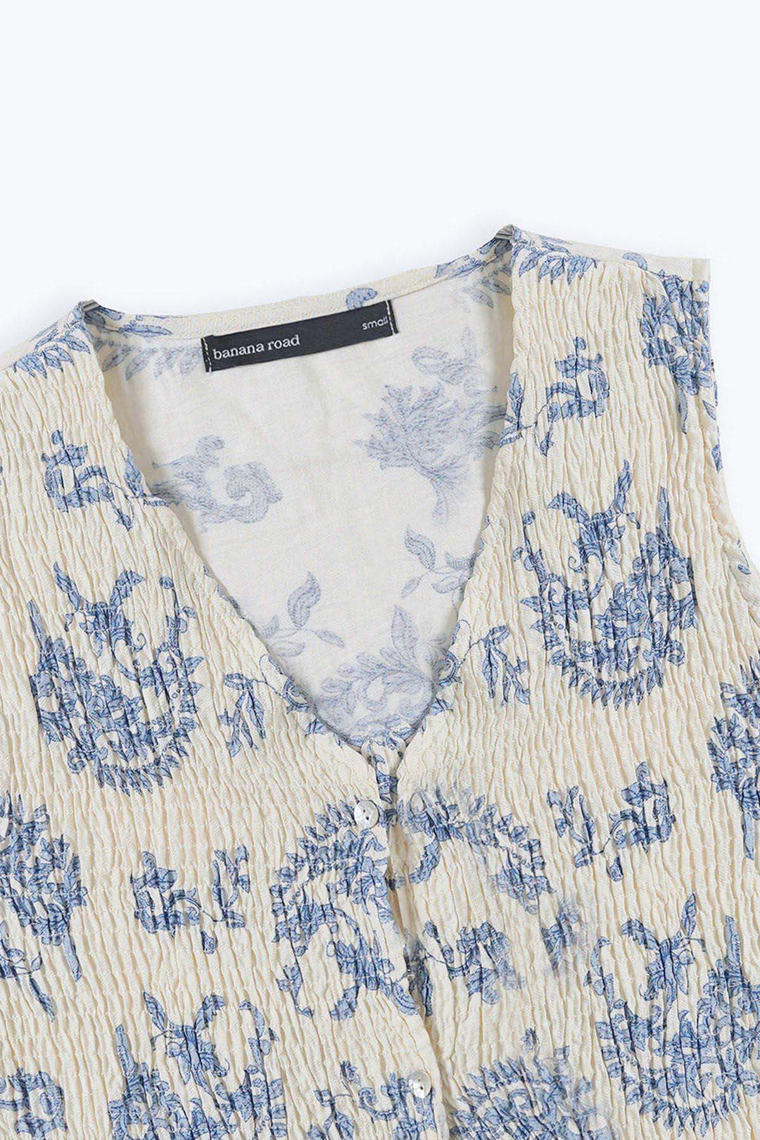 BLUE BLUE SMOCKED VEST