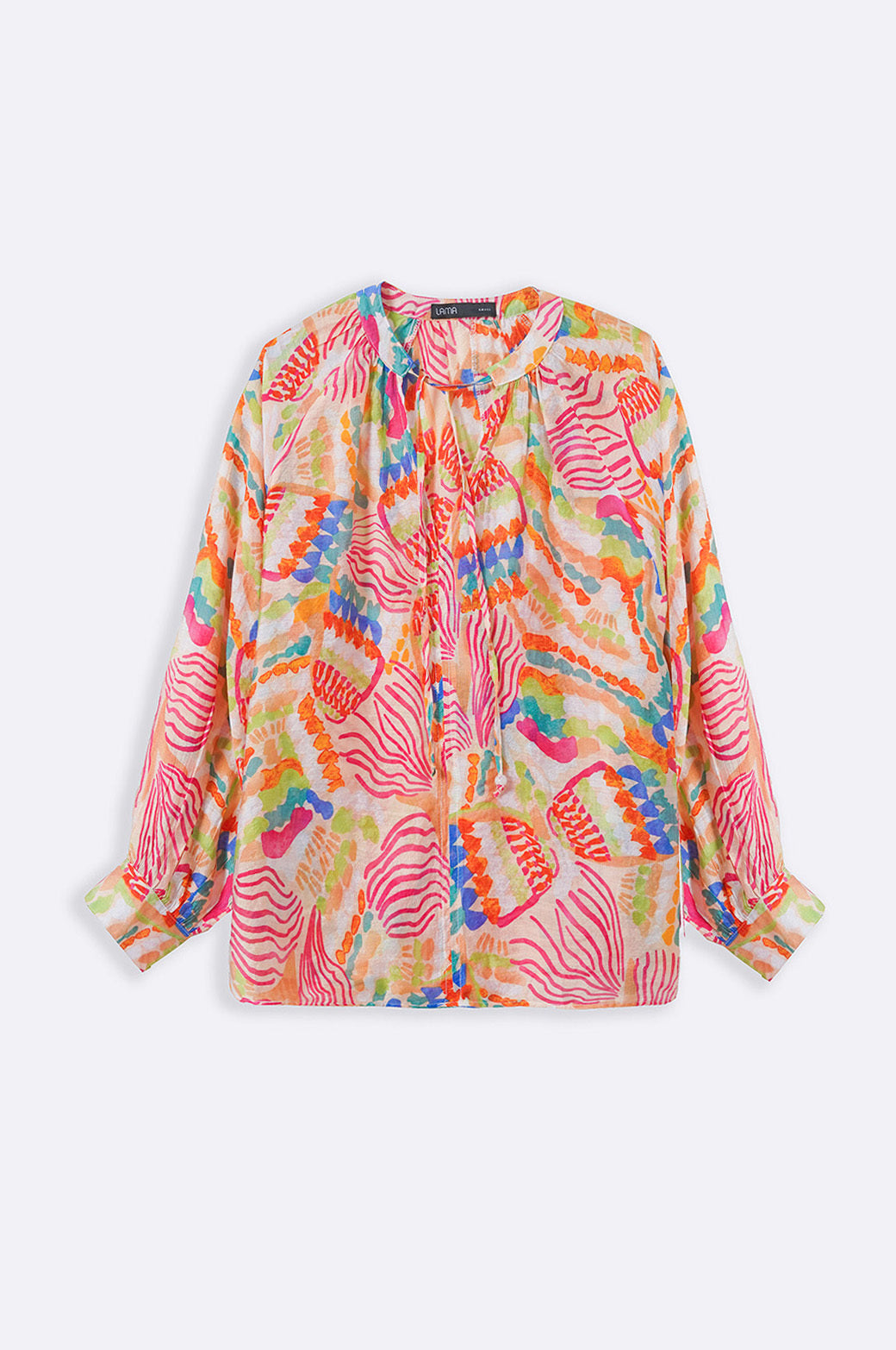 BEIGE CACTUS SILK BLOUSE