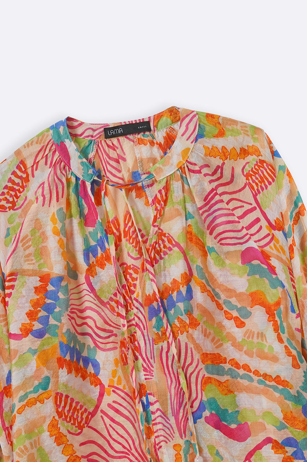 BEIGE CACTUS SILK BLOUSE