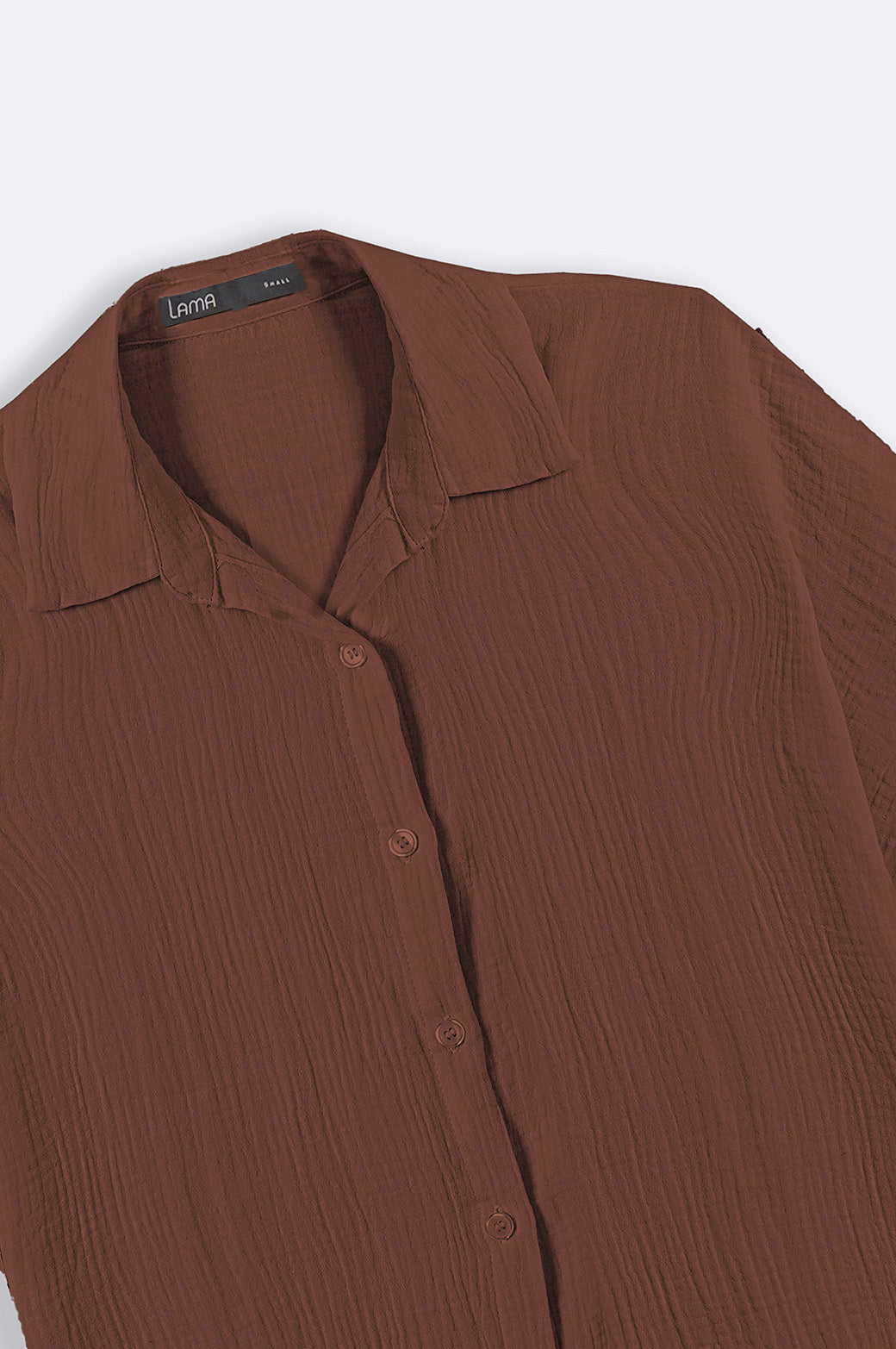 BROWN ORGANIC MUSLIN SHIRT