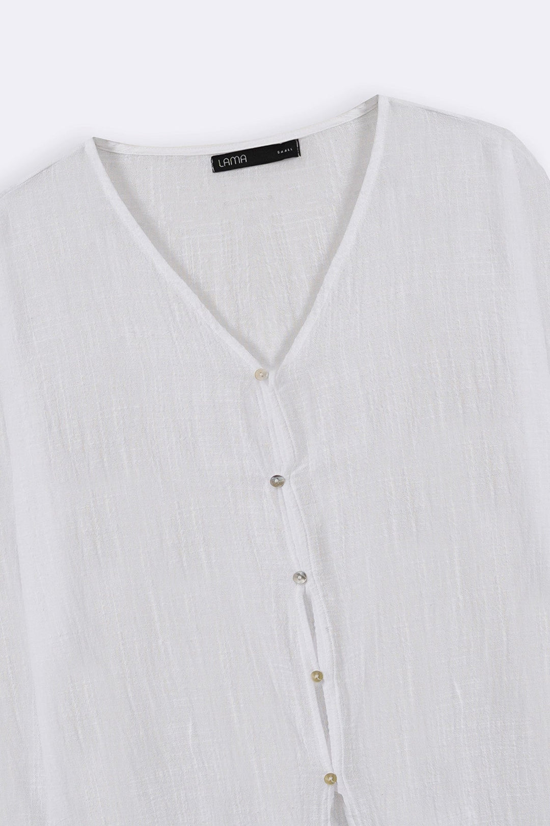 WHITE PURE COTTON GAUZE BLOUSE
