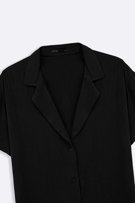 BLACK SAFARI BLAZER SHIRT