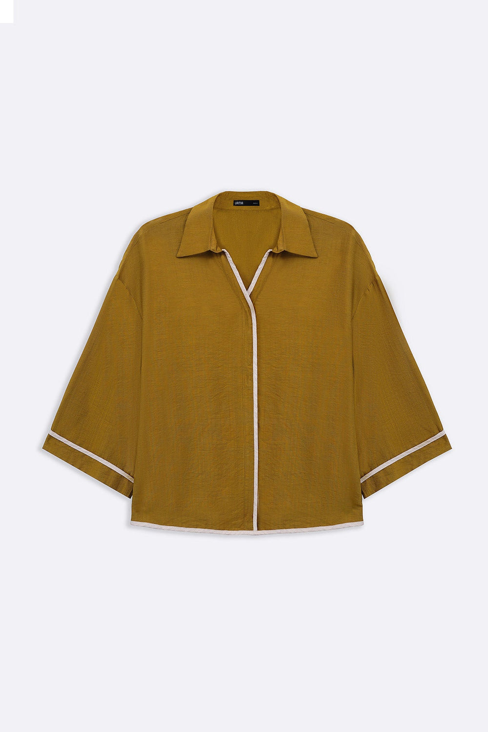 OLIVE CLOVER SILKY BLOUSE