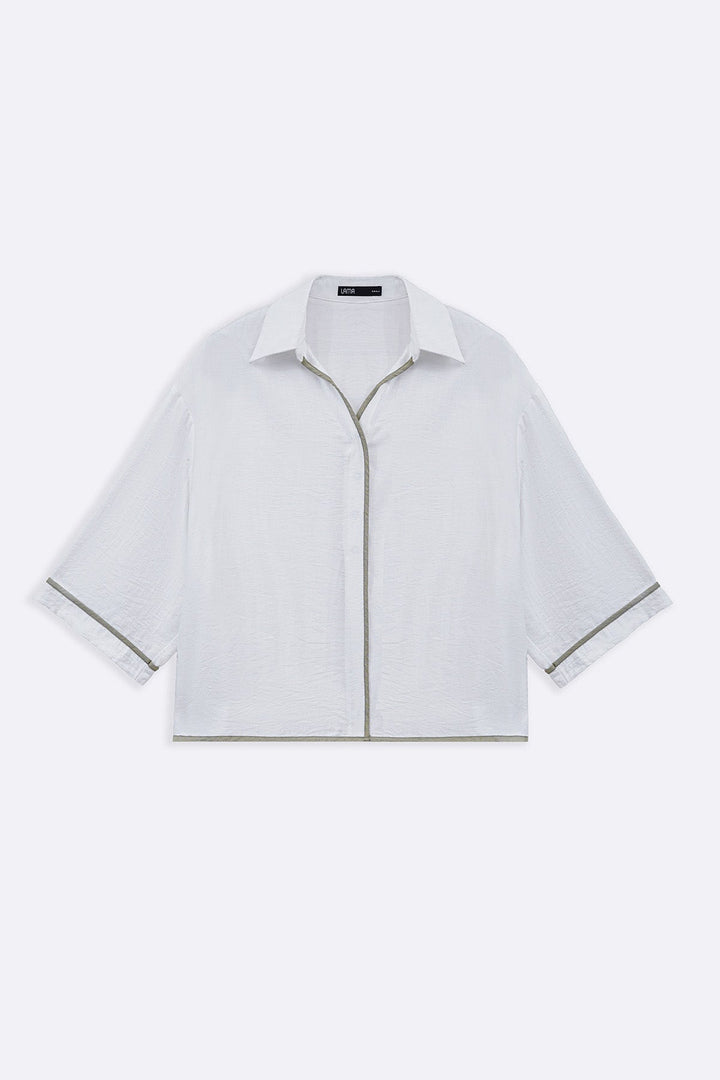 WHITE CLOVER SILKY BLOUSE