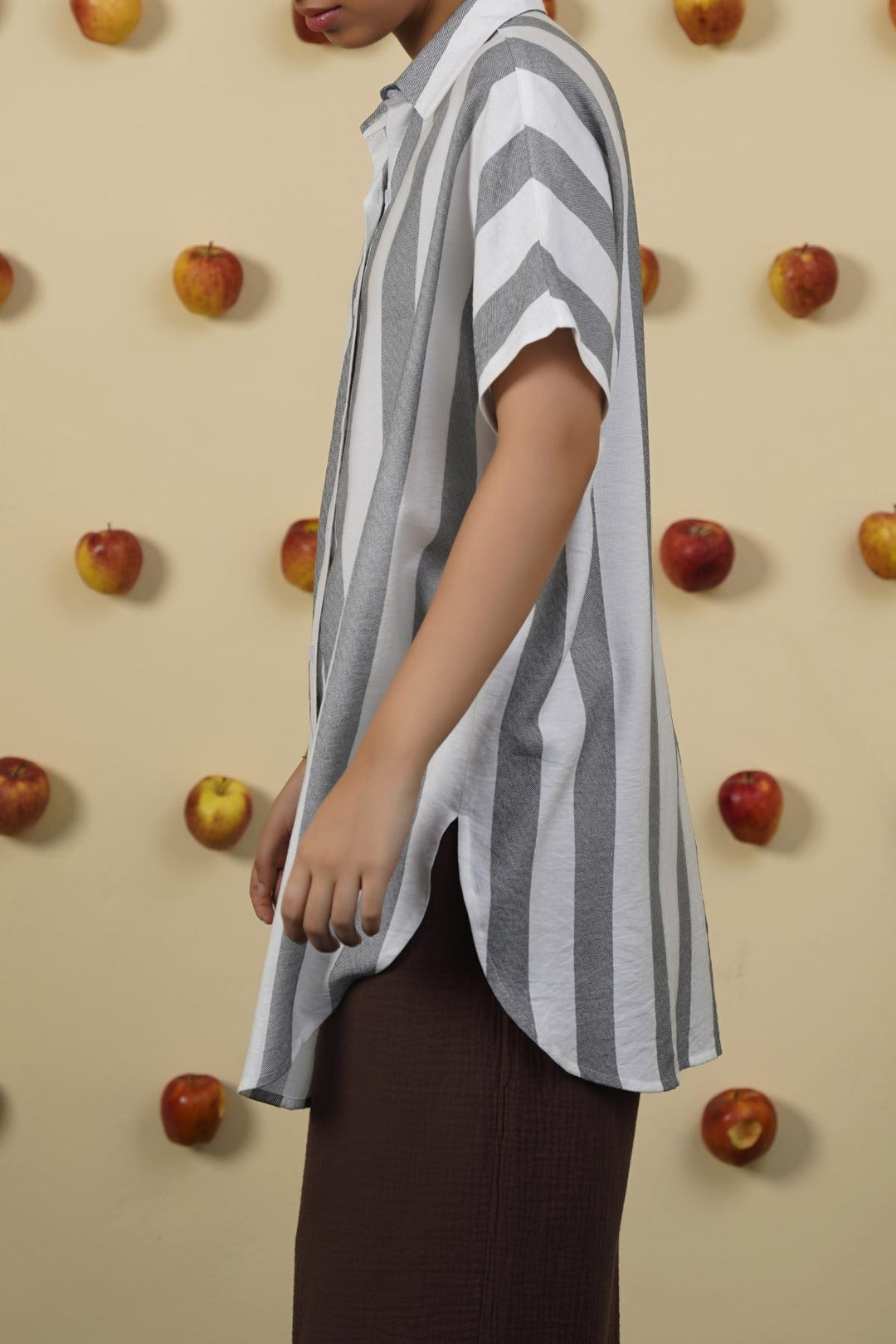 BLACK STRIPED HOLIDAY TUNIC