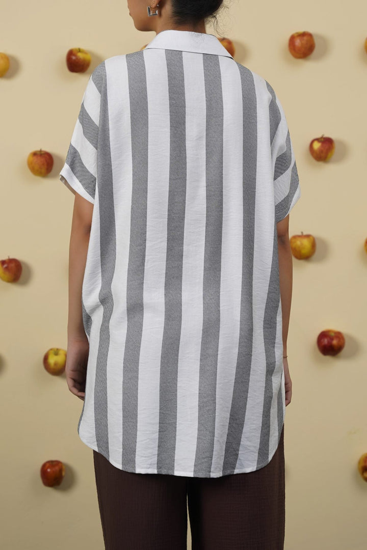 BLACK STRIPED HOLIDAY TUNIC