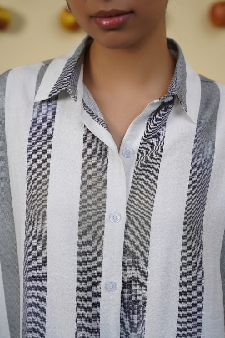 BLACK STRIPED HOLIDAY TUNIC