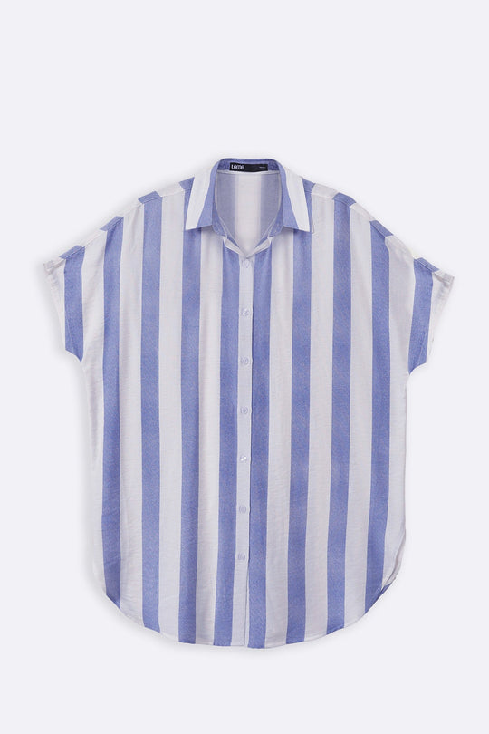BLUE STRIPED HOLIDAY TUNIC