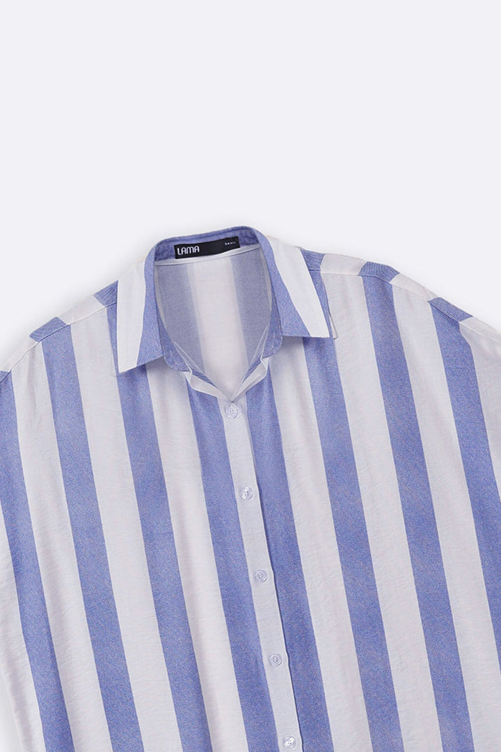 BLUE STRIPED HOLIDAY TUNIC