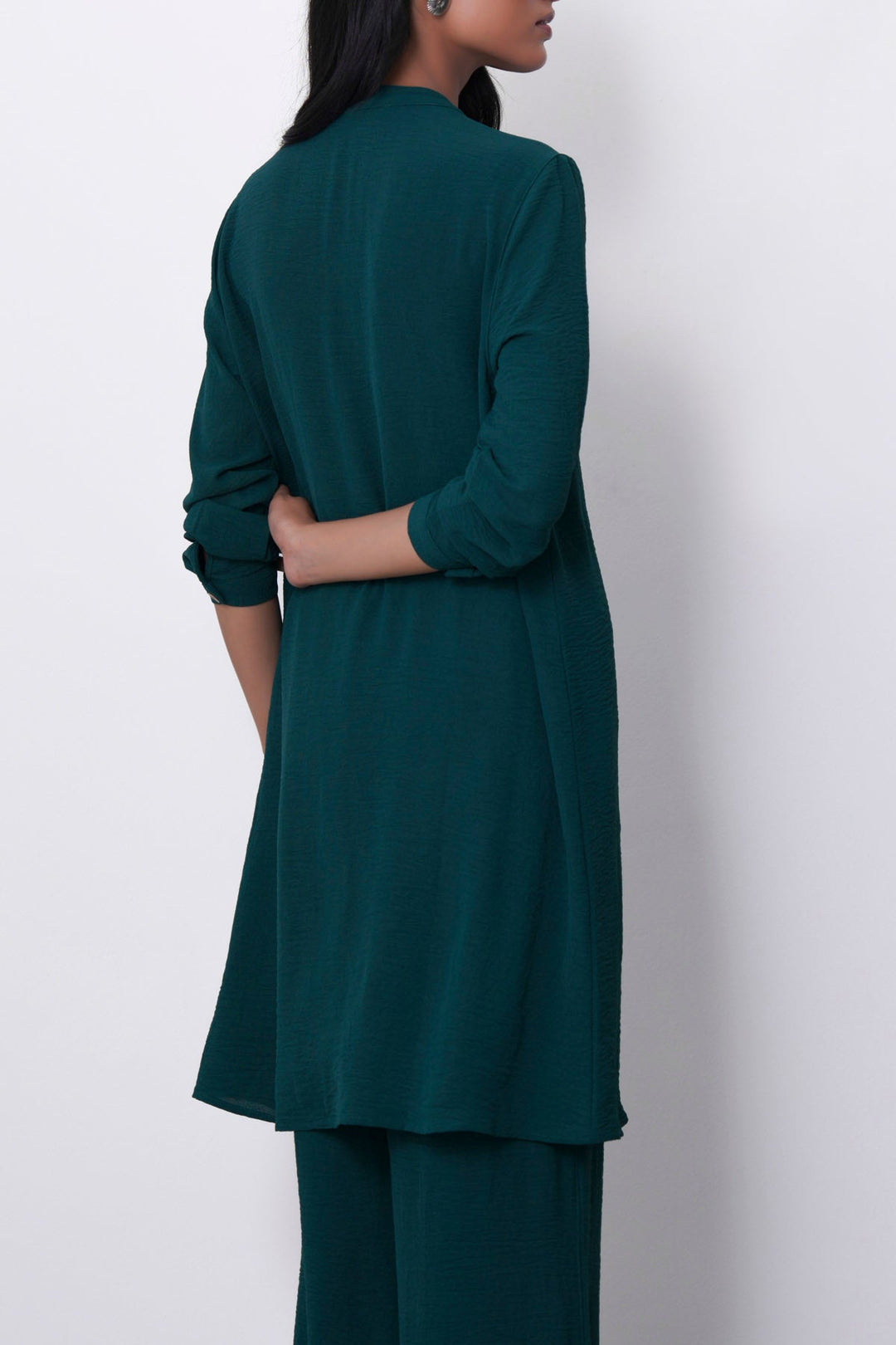 EMERALD GREEN SLINKY LONG TUNIC