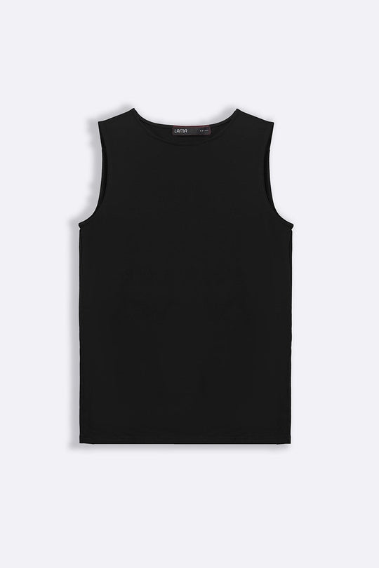BLACK OFF-DUTY STRETCHY TOP