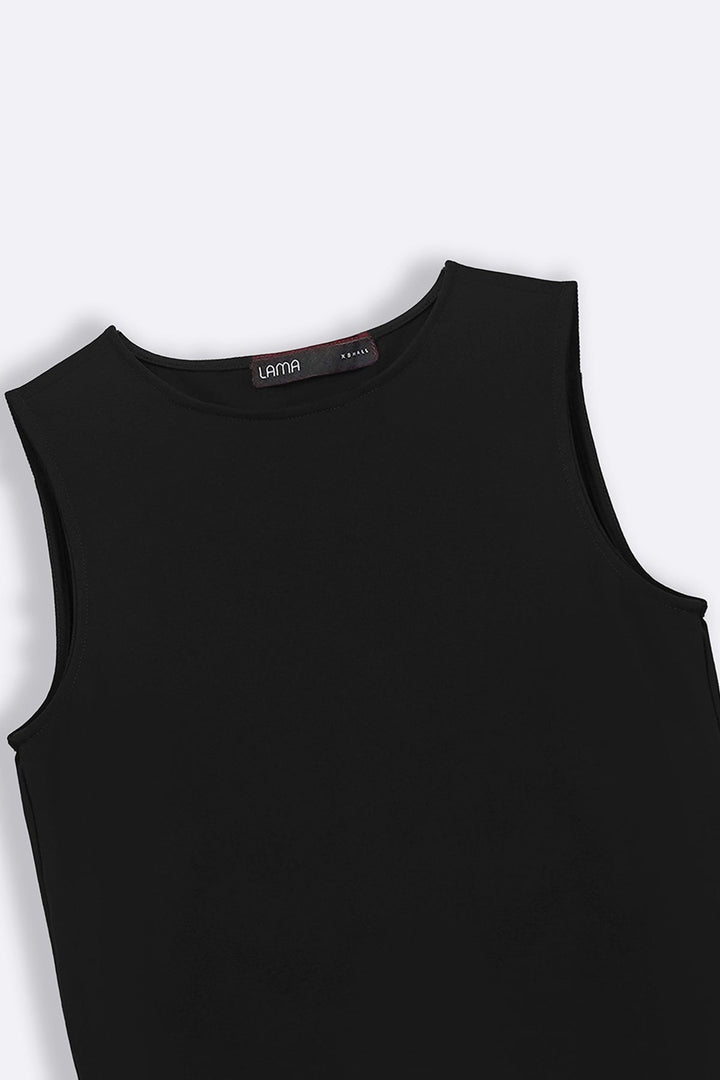 BLACK OFF-DUTY STRETCHY TOP