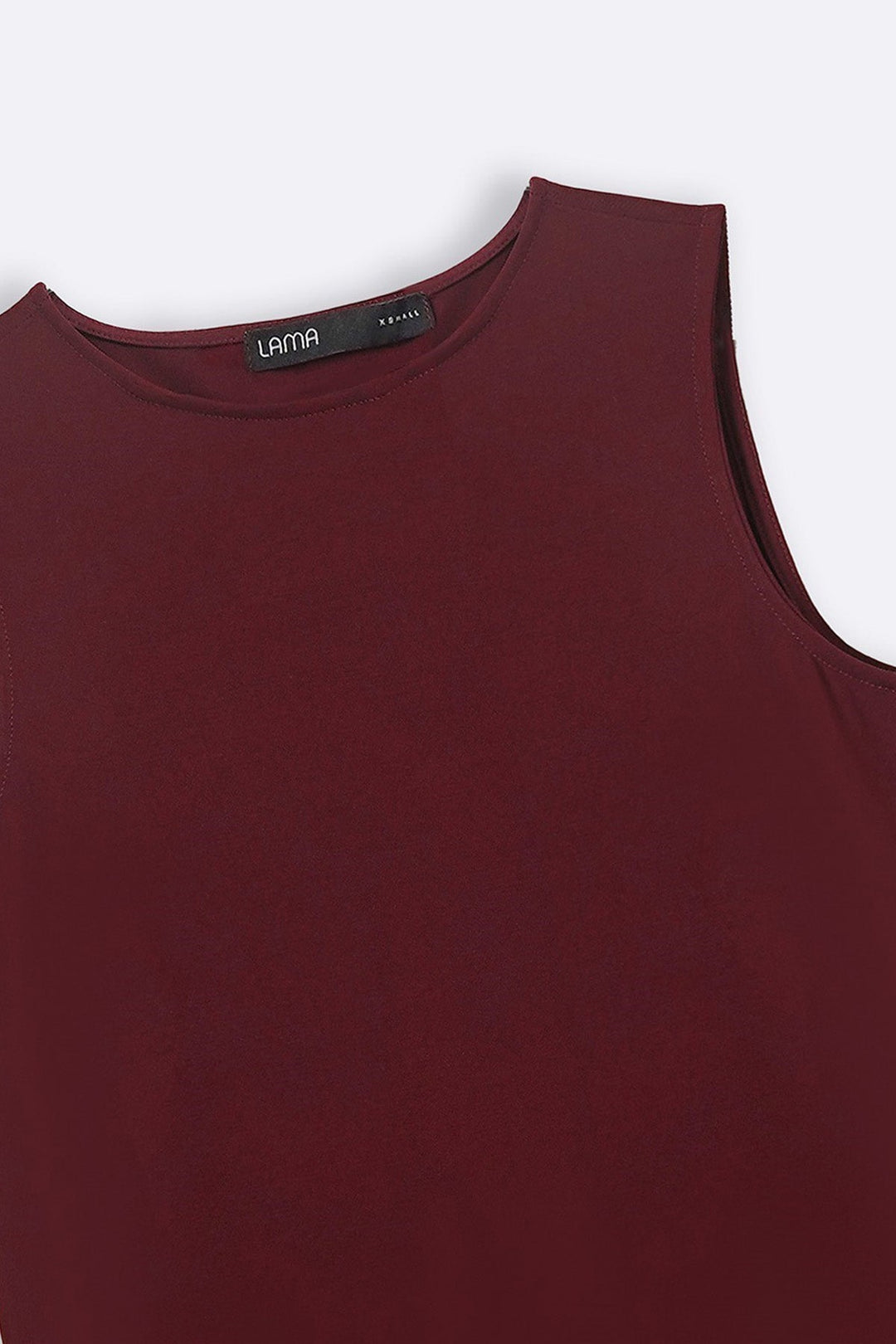 BURGUNDY OFF-DUTY STRETCHY TOP