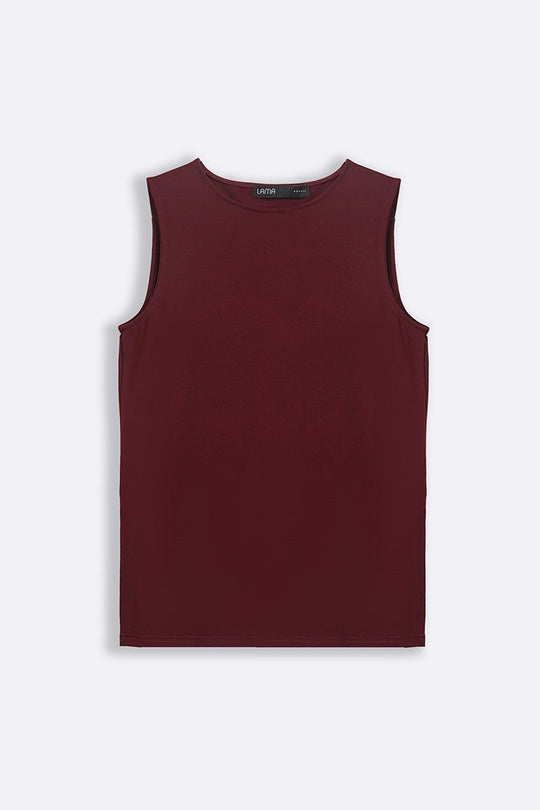BURGUNDY OFF-DUTY STRETCHY TOP