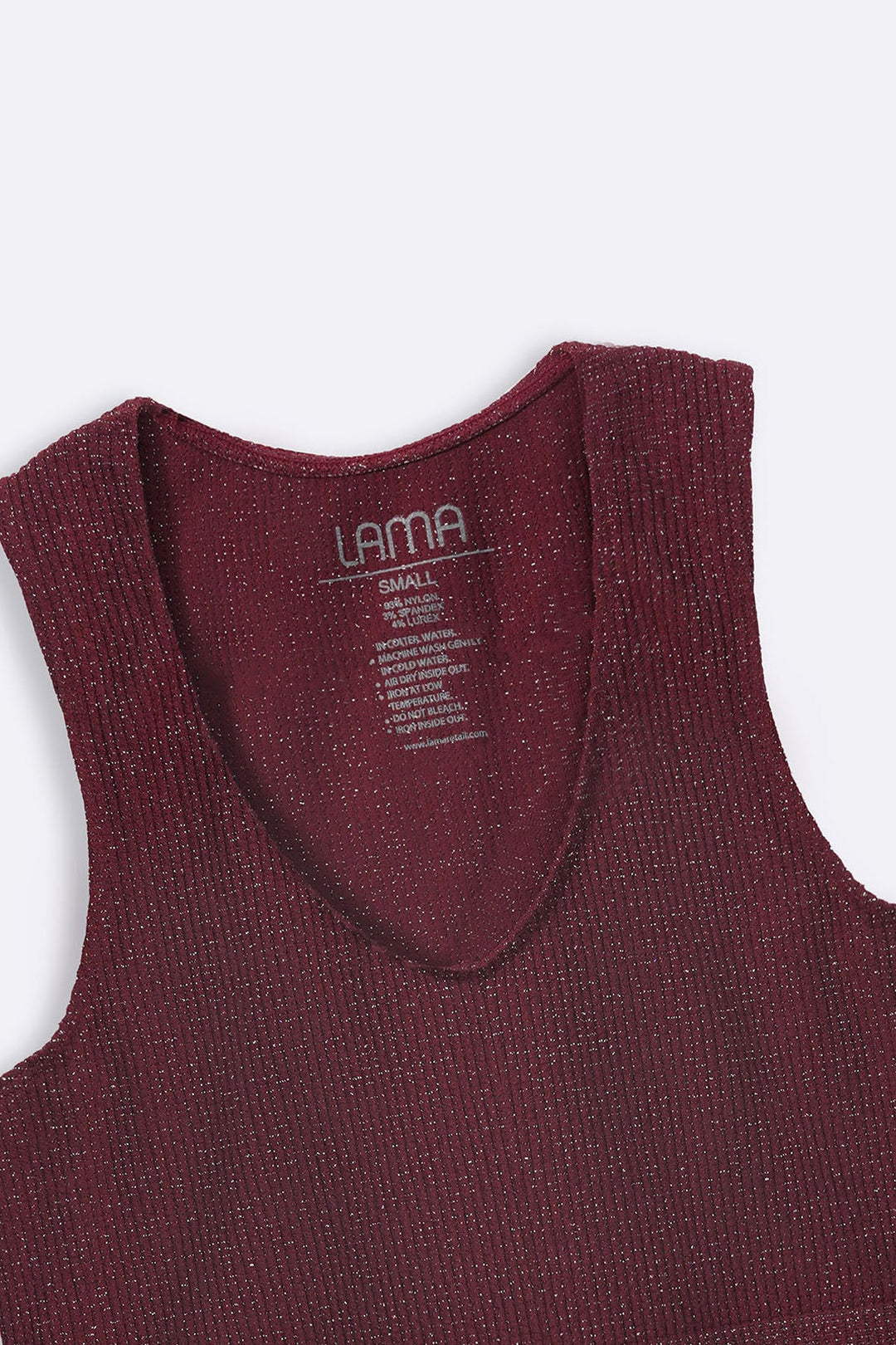 WINE SHIMMER TANK TOP