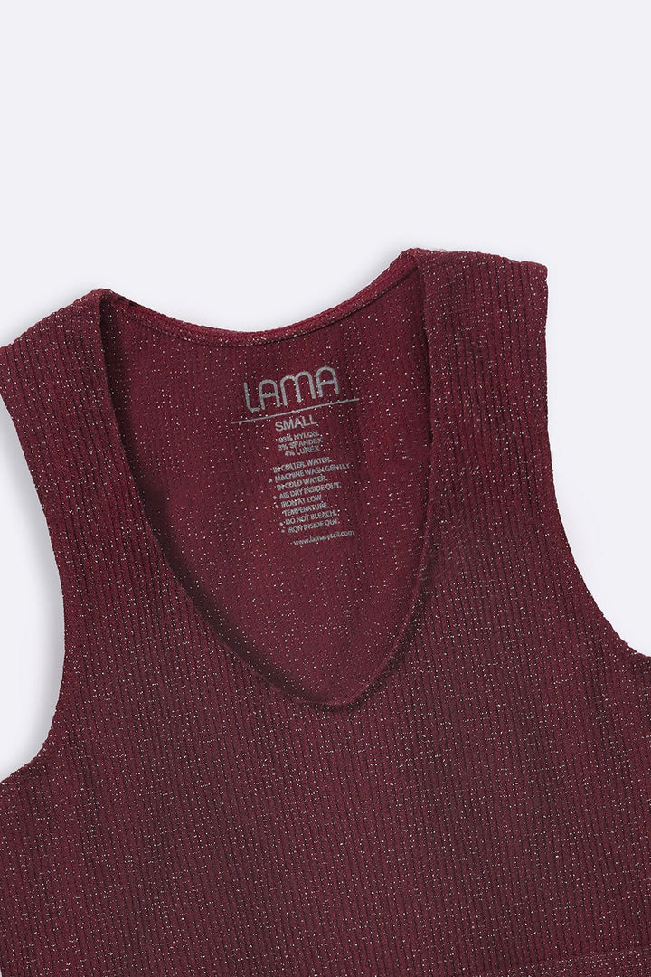 WINE SHIMMER TANK TOP