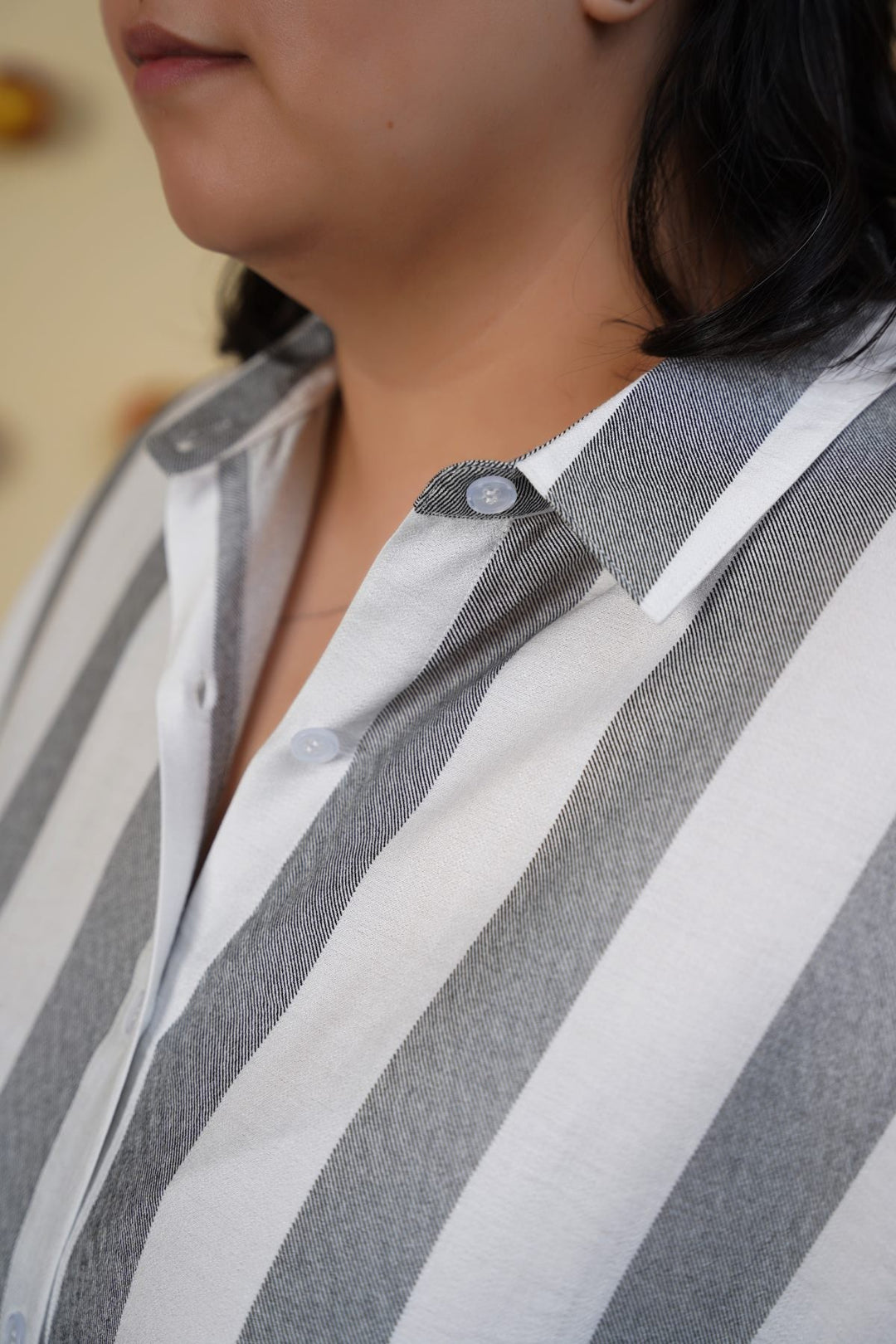 BLACK CURVE STRIPED HOLIDAY TUNIC