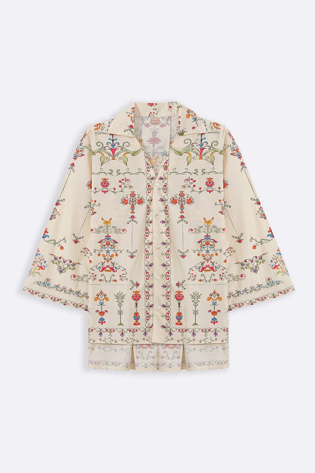 BEIGE ANDALUSIA COTTON SHIRT