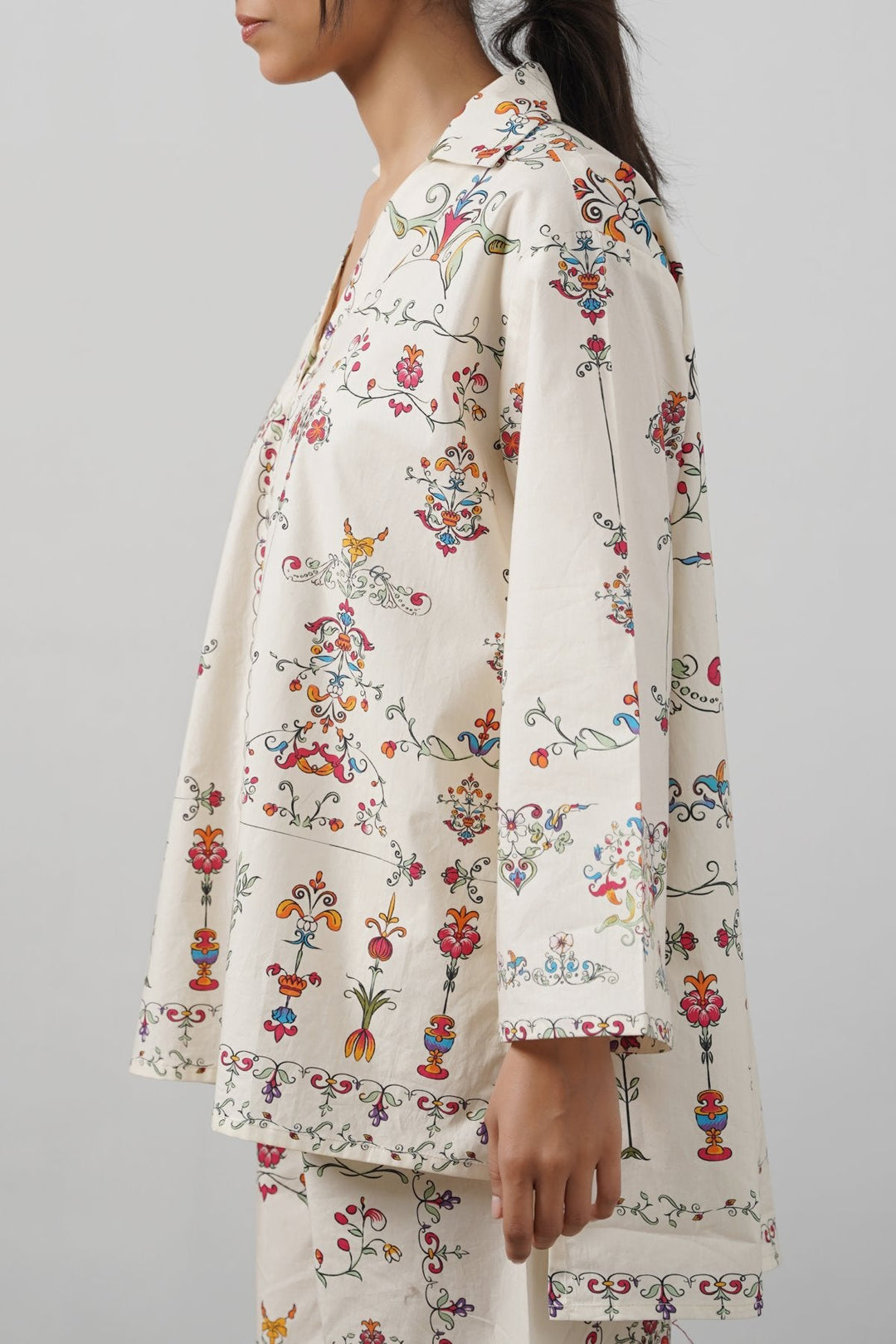 BEIGE ANDALUSIA COTTON SHIRT