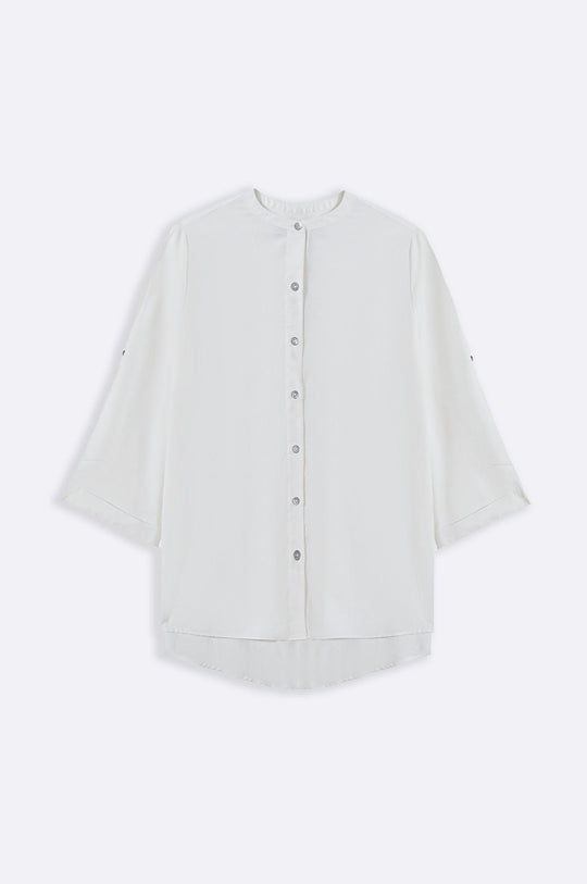 WHITE COTTON FLARE TUNIC