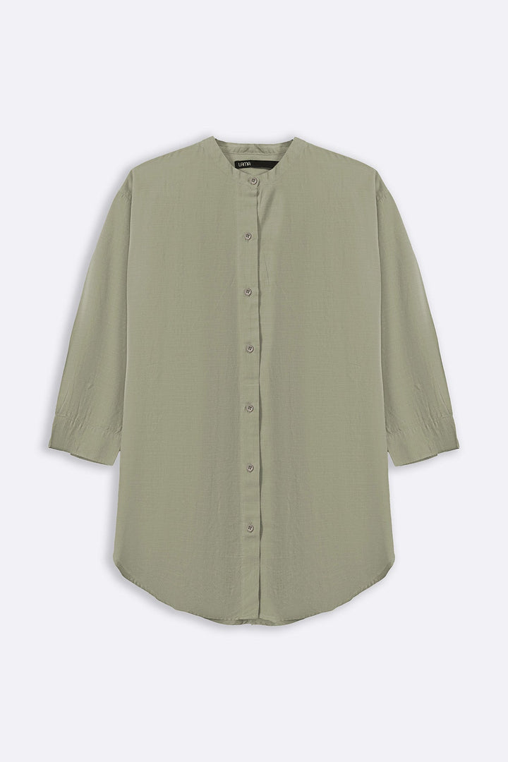GREEN ESSENTIAL COTTON SHIRT