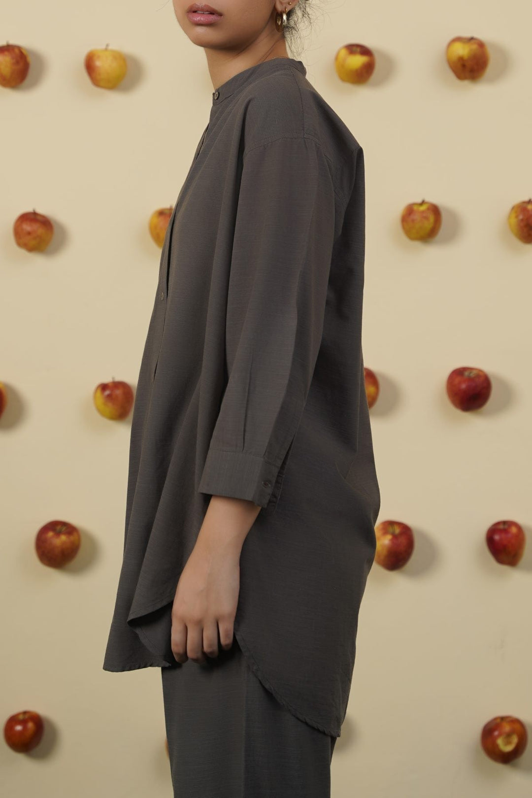 MOUSE GREY ESSENTIAL COTTON SHIRT