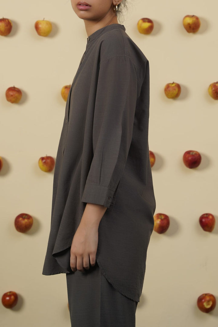 MOUSE GREY ESSENTIAL COTTON SHIRT