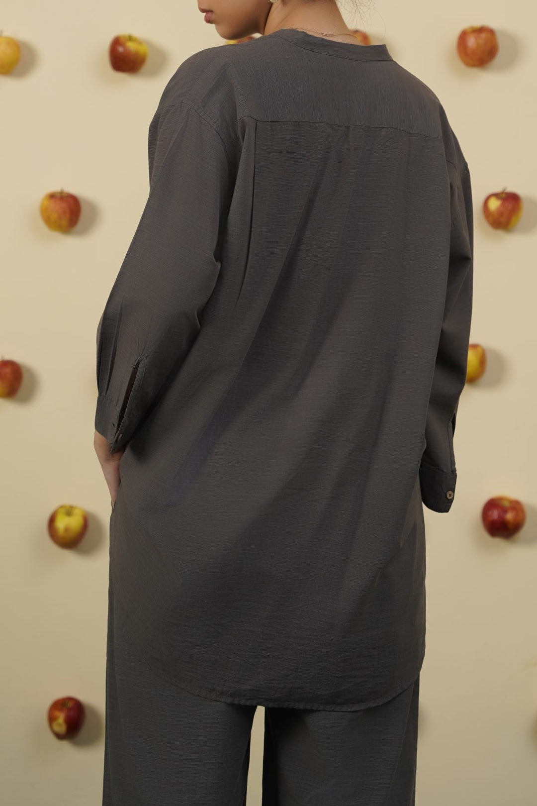 MOUSE GREY ESSENTIAL COTTON SHIRT