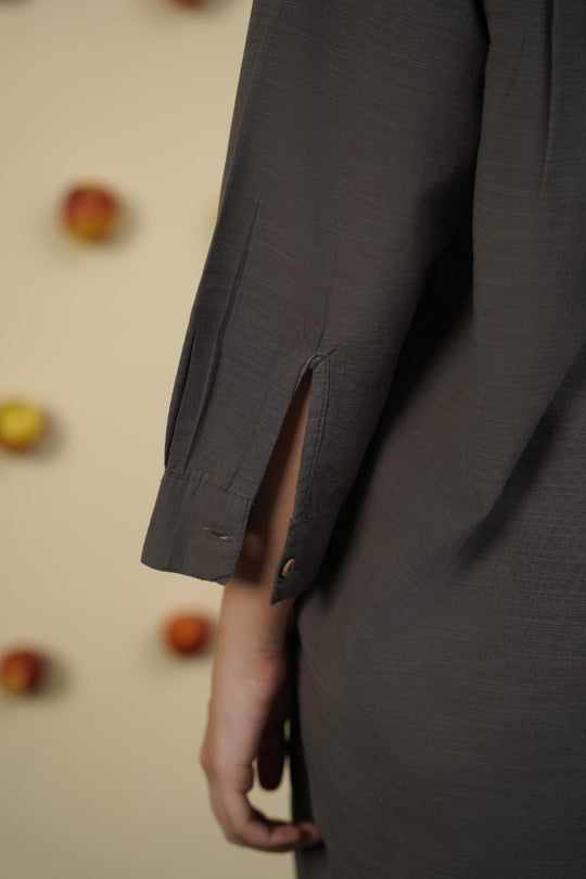 MOUSE GREY ESSENTIAL COTTON SHIRT