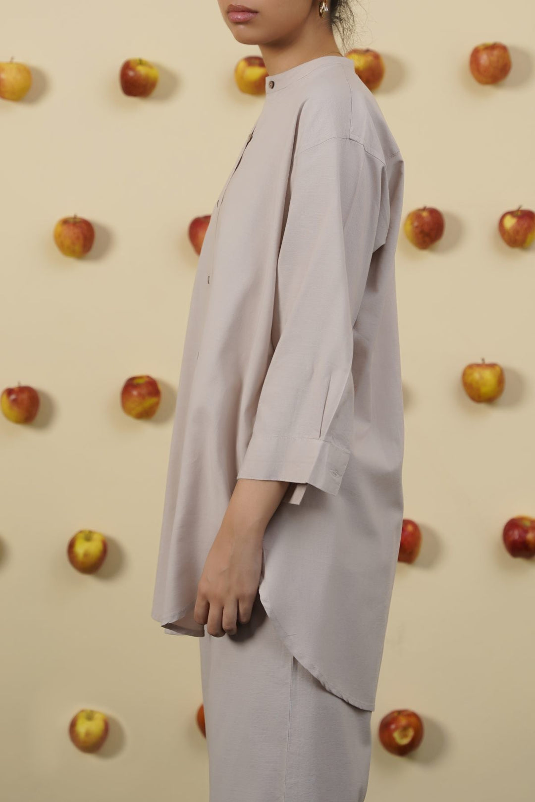 BEIGE ESSENTIAL COTTON SHIRT