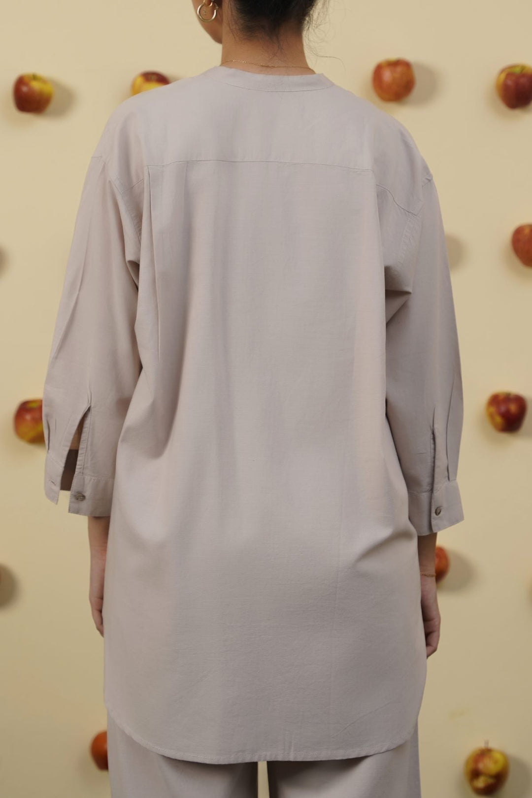 BEIGE ESSENTIAL COTTON SHIRT