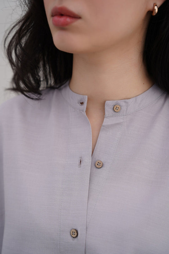 GREY ESSENTIAL COTTON SHIRT