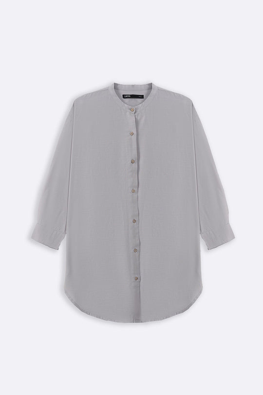 GREY ESSENTIAL COTTON SHIRT