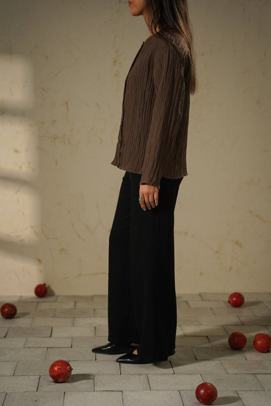 BLACK SEMI-FORMAL KNIT PANTS