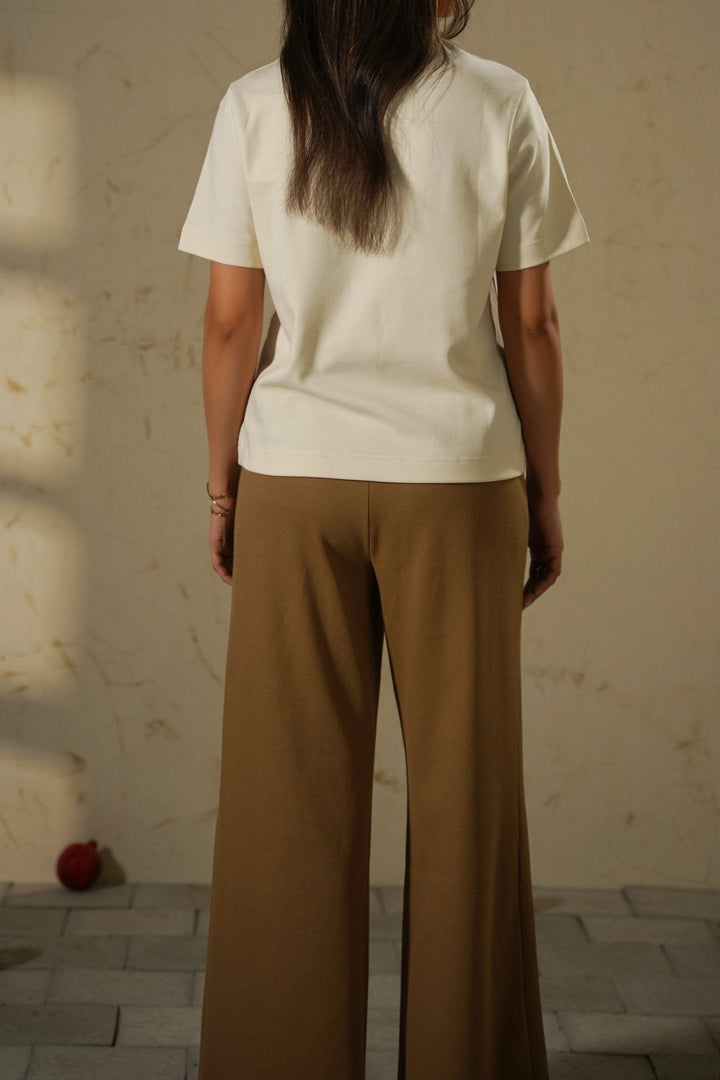 CAMEL SEMI-FORMAL KNIT PANTS