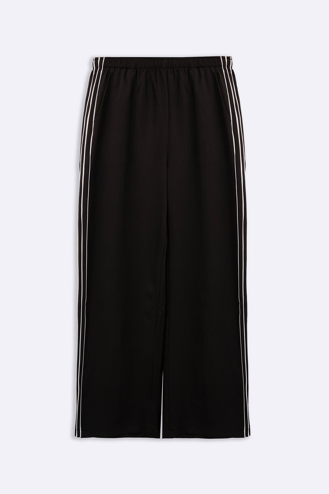 BLACK SPORTS CHIC WIDE PANTS