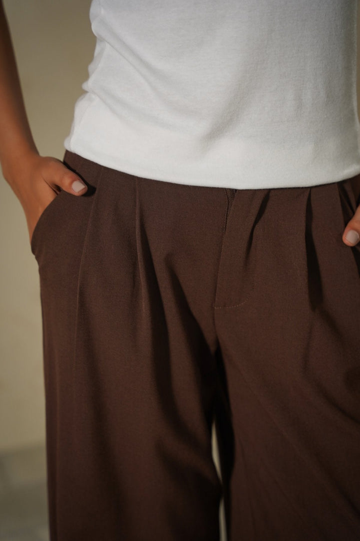 CHOCOLATE CLASSIC TAILORED PANTS