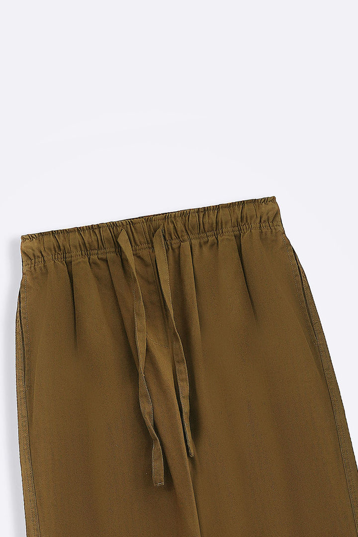 COTTON HERRINGBONE PANTS
