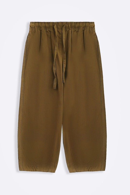 COTTON HERRINGBONE PANTS