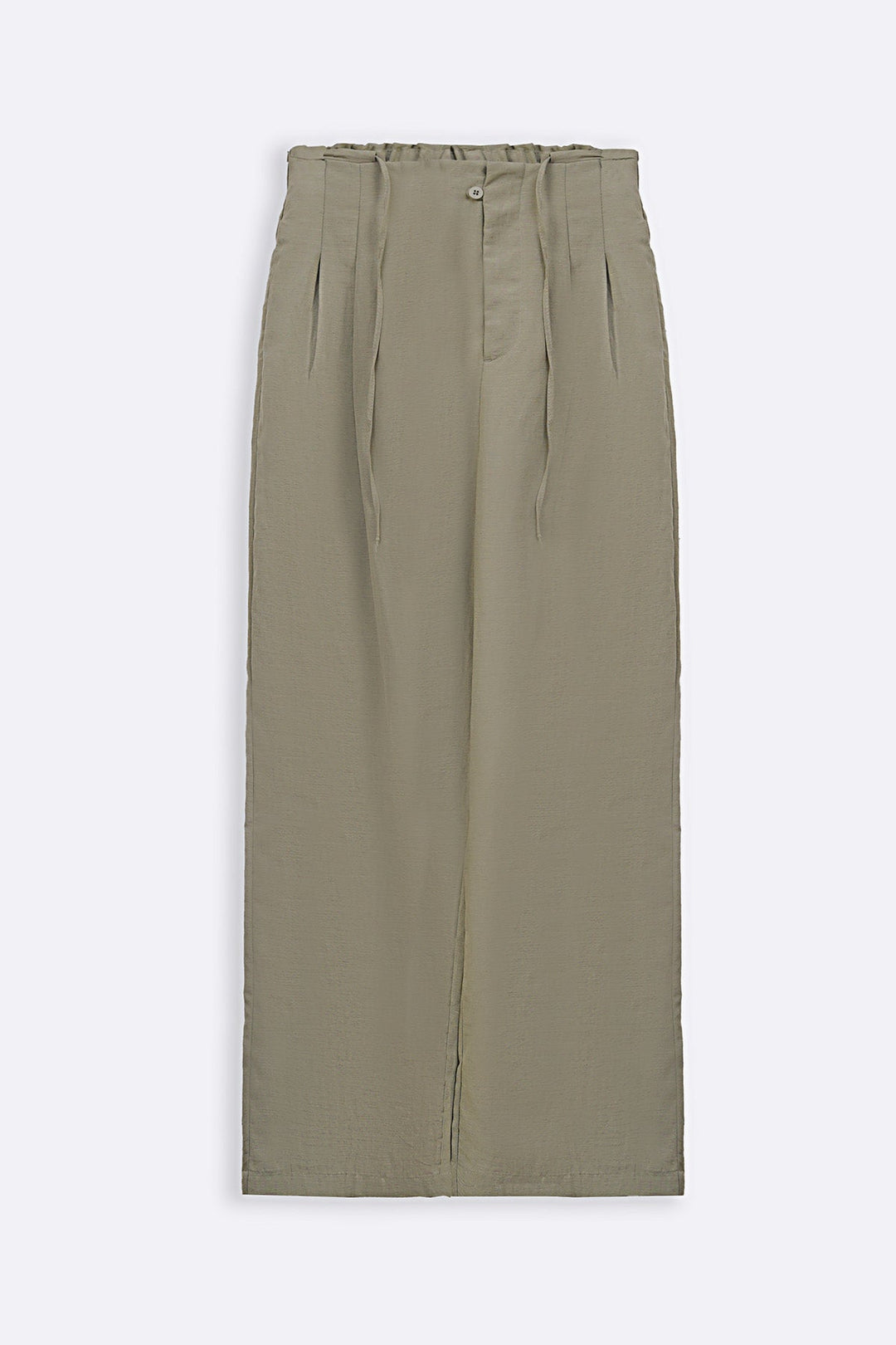 BEIGE TAILORED FLAT FRONT PANTS