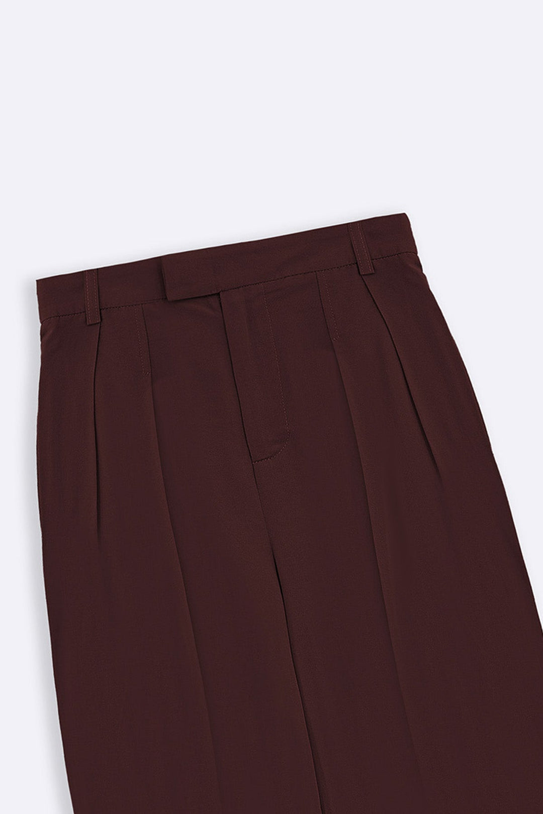 BURGUNDY SLOUCHY PLEATED PANTS