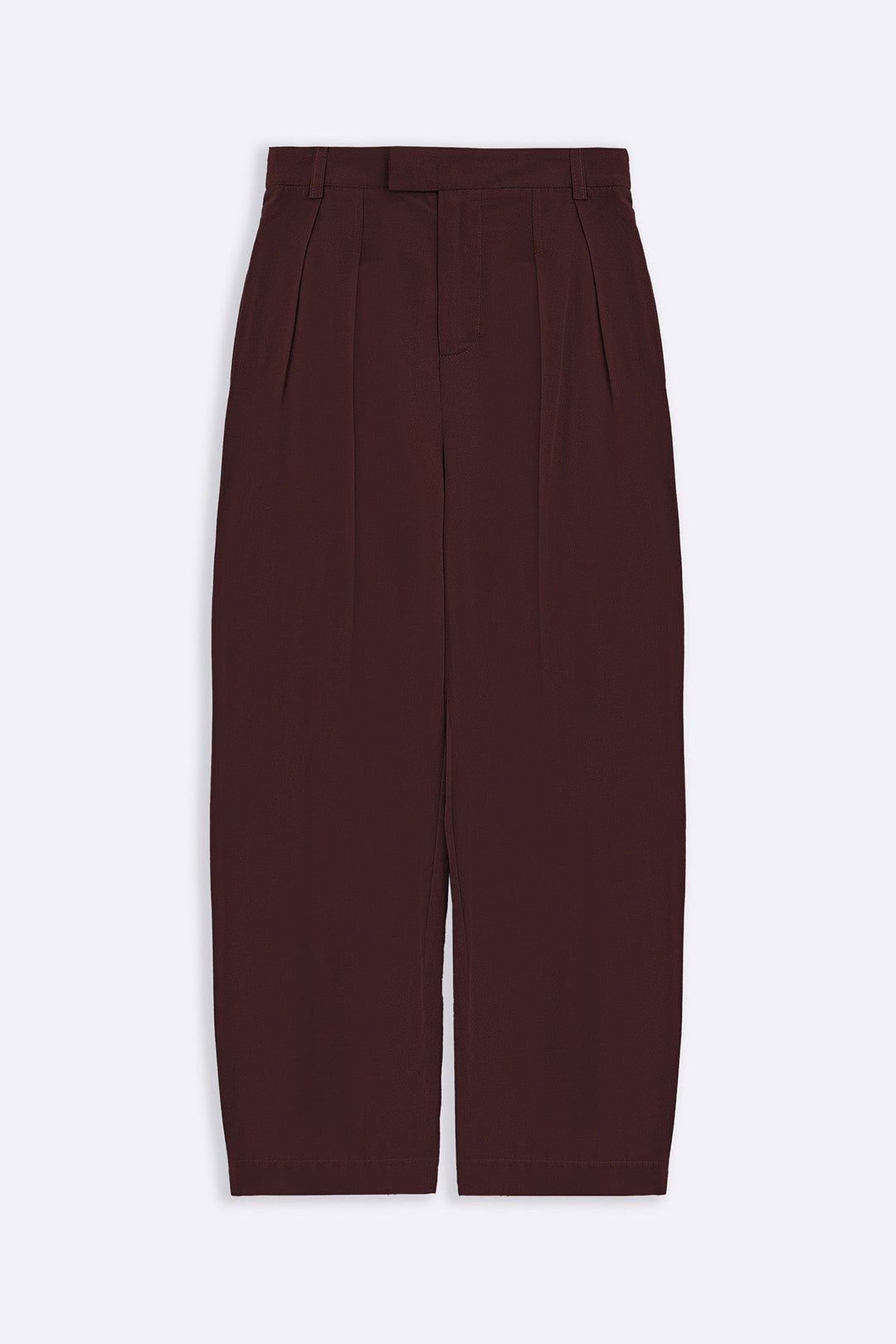 BURGUNDY SLOUCHY PLEATED PANTS