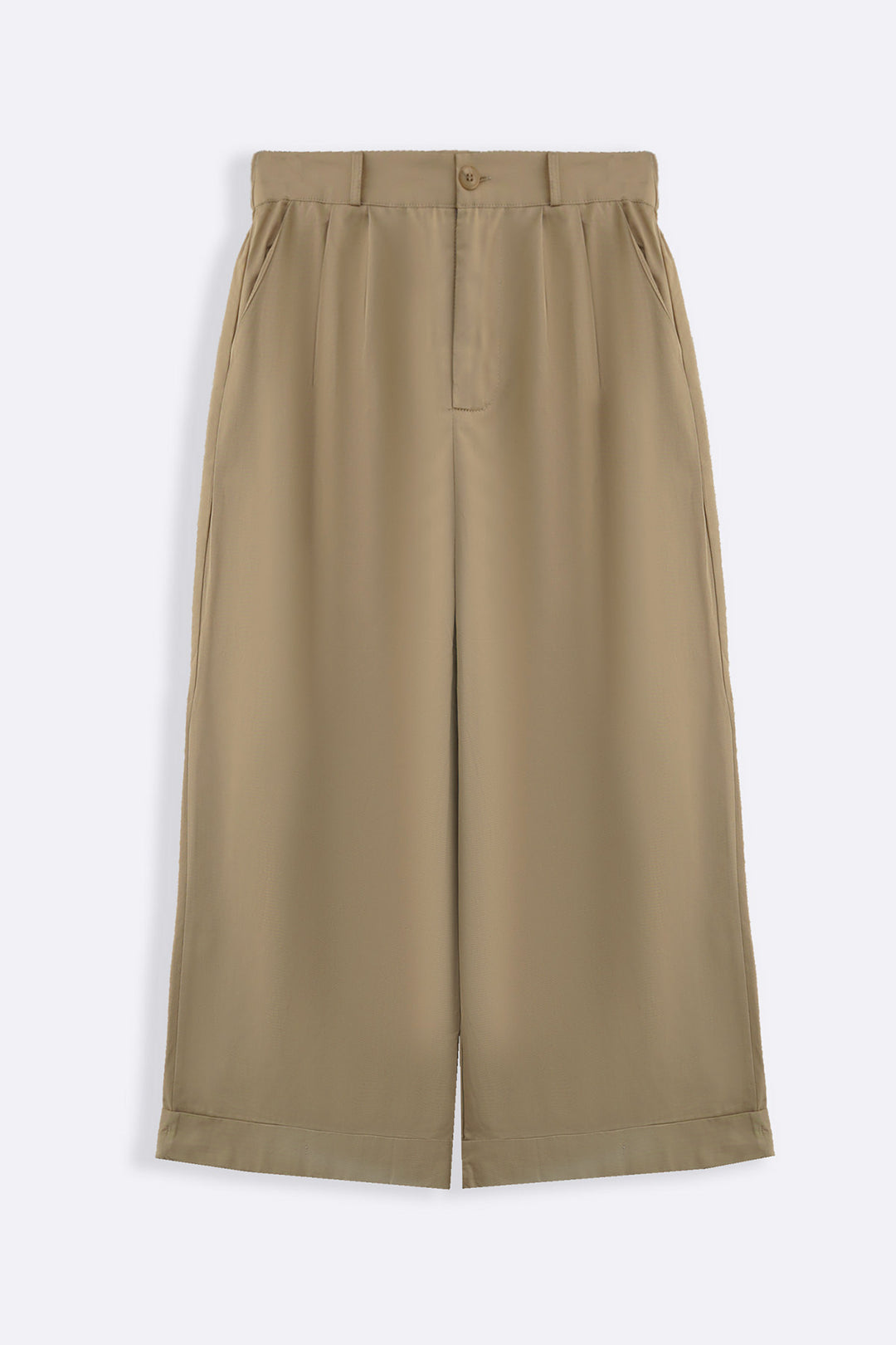 POPLIN TURN UP PANTS