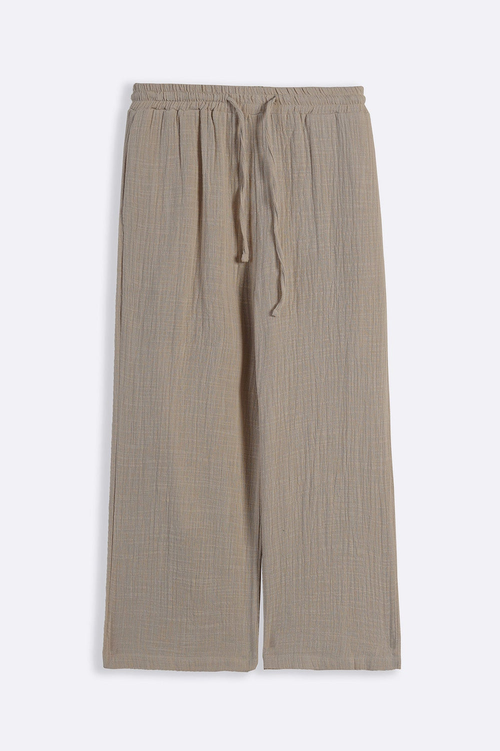 BEIGE SIMPLE COTTON PANTS