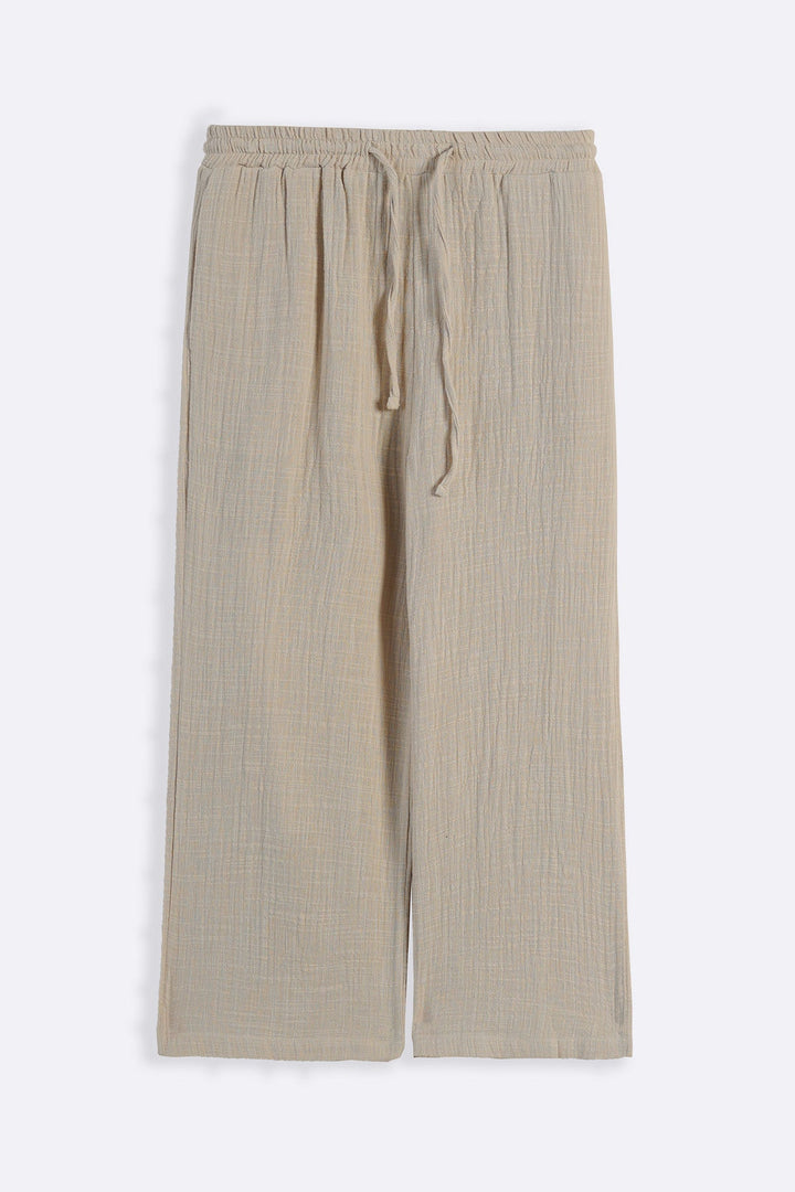 OATMEAL SIMPLE COTTON PANTS
