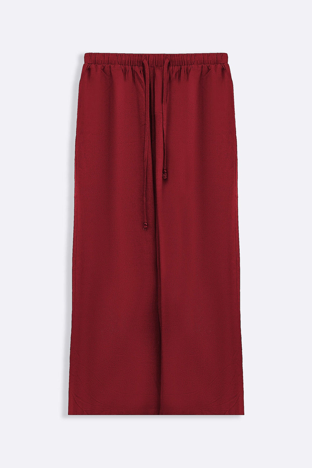 RED LINEN BLEND EASE CULOTTES